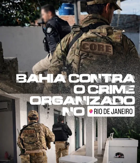 Operação interestadual mira facção do Sul da Bahia escondida no Rio de Janeiro
